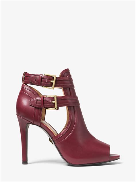 blaze leather open-toe bootie michael kors